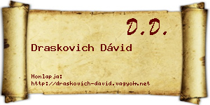 Draskovich Dávid névjegykártya