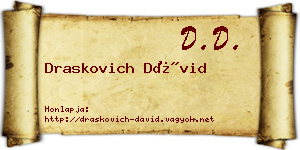 Draskovich Dávid névjegykártya