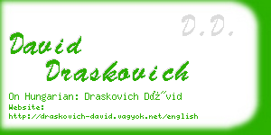 david draskovich business card